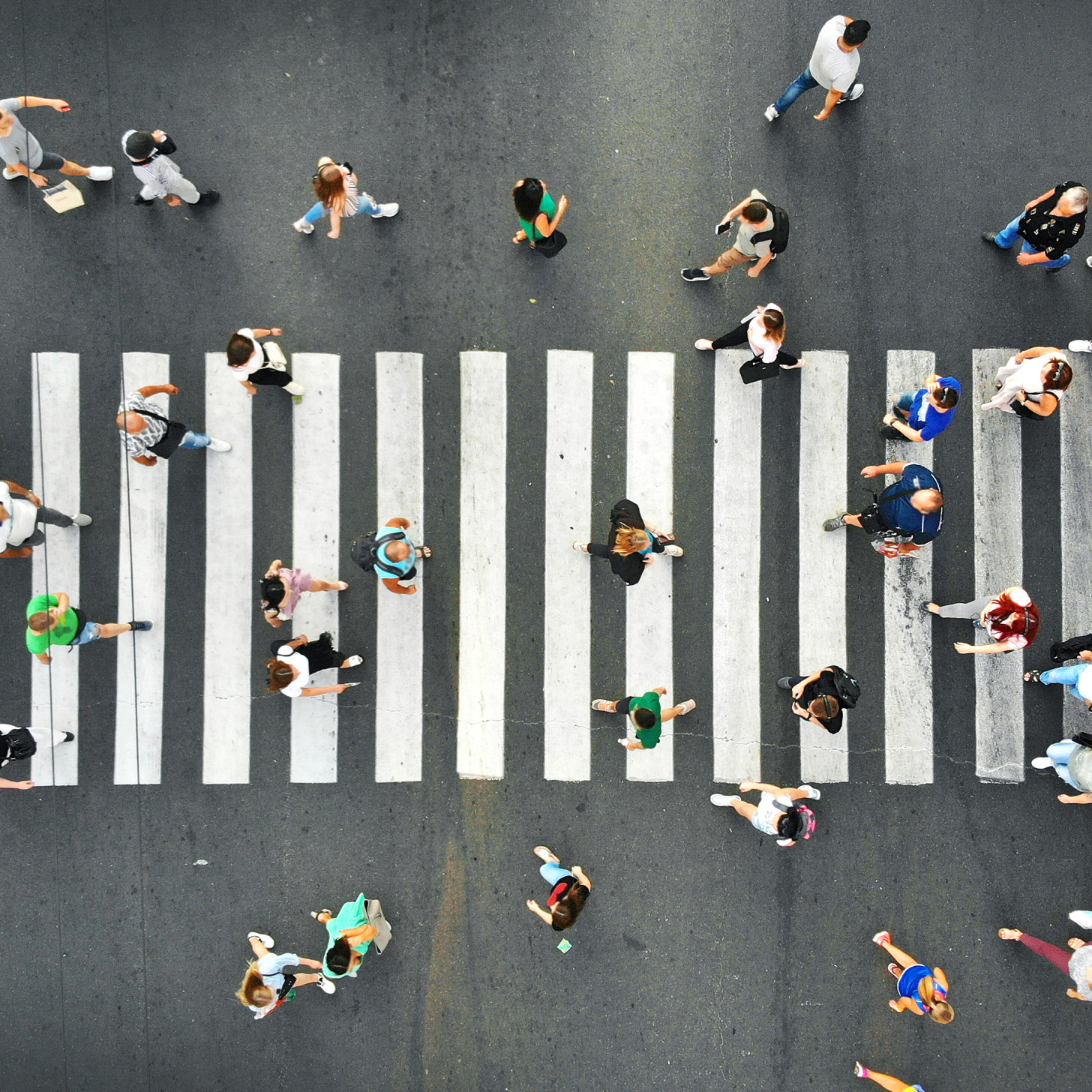 Mid Europa Busy Crosswalk